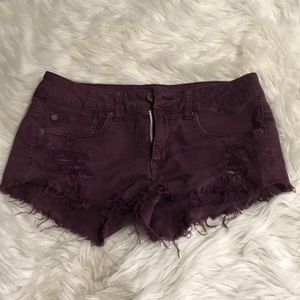 American eagle maroon shorts